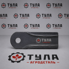 НОЖ БАРАБАНА ИЗМЕЛ-ТЕЛЯ (после 2007г.) с напл. D-18мм ст40 толщ 5мм "Ростсельмаш"